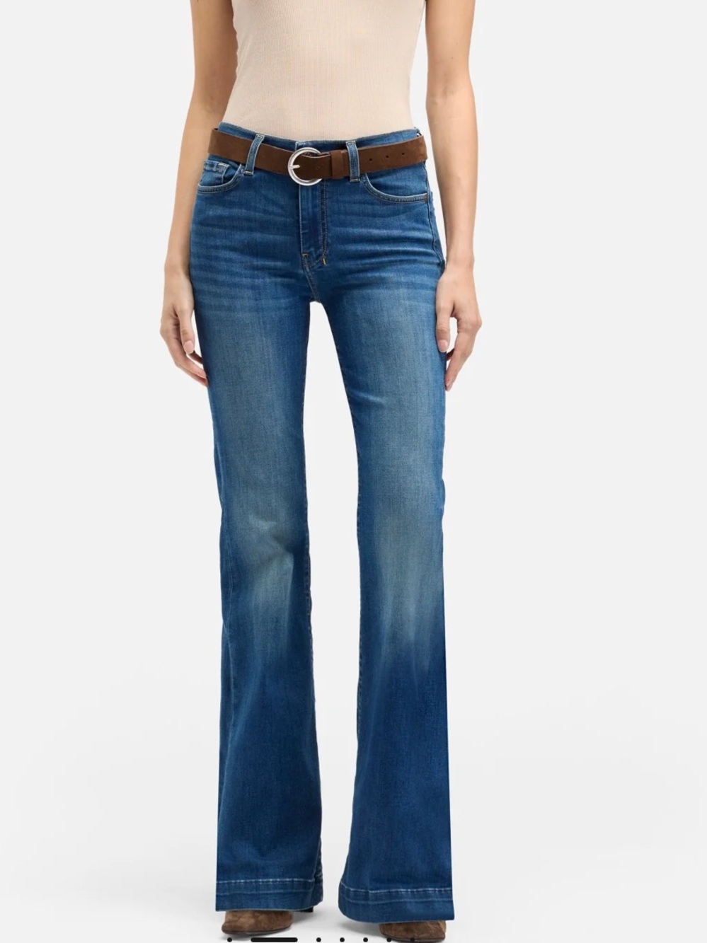 7 For All Mankind Dojo low rise Dark Blue Bootcut Jeans size 25